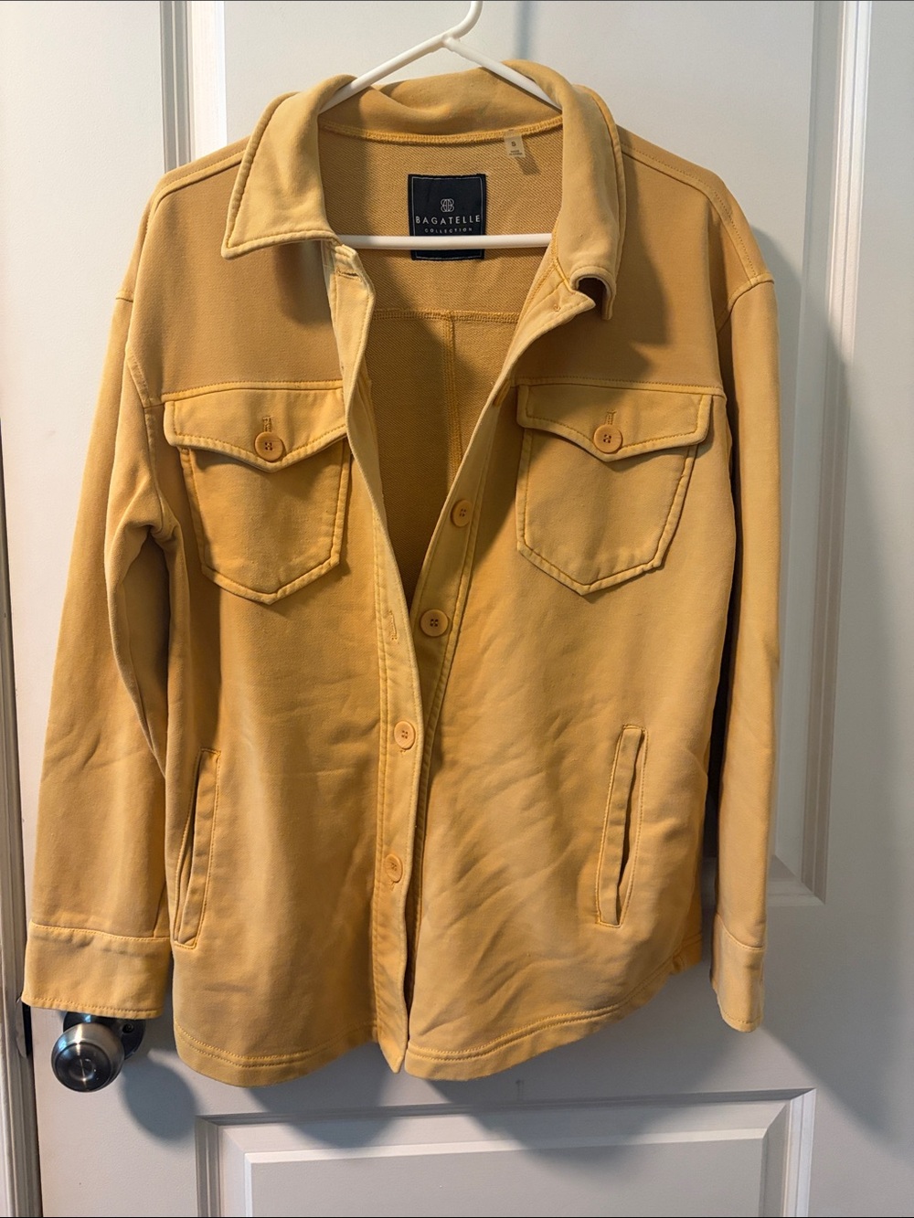 bagatelle Yellow Button-Front Jean Jacket